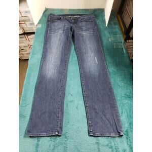 Gap Jeans Size 12 Long Womens Blue Denim Stretch Pants Ladies Mid Rise Straight